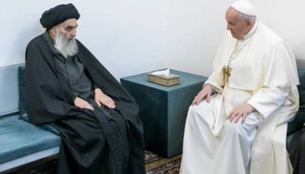 Historijski susret pape Franje i šiitskog duhovnog vođe Sistanija