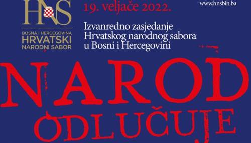 HNS najavio vanredno zasjedanje pod sloganom 'Narod odlučuje'