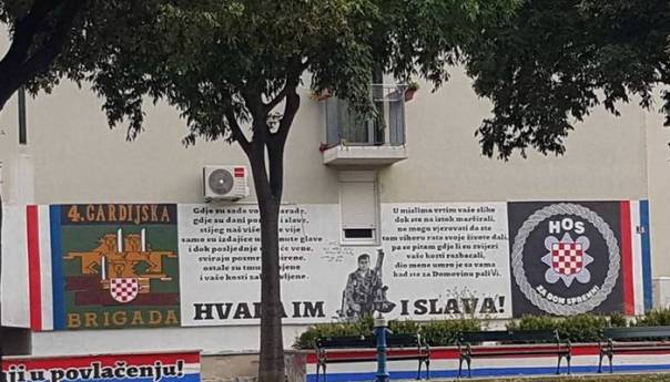 HOS-ov grafit s ustaškim pozdravom osvanuo u Splitu