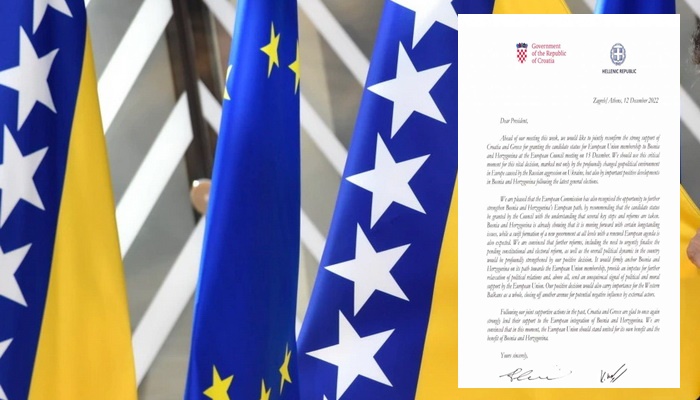 Hrvatska i Grčka uputile podršku kandidatskom statusu BiH