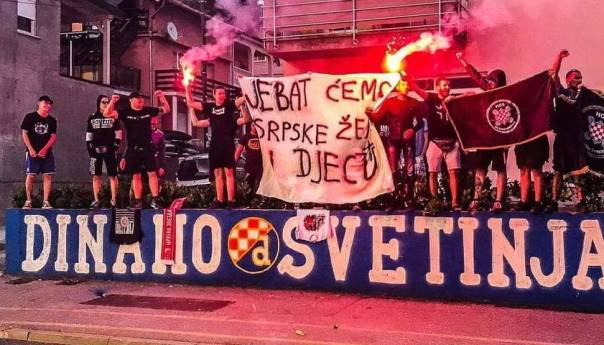 Huliganima iz Hrvatske određen pritvor zbog skandaloznog transparenta