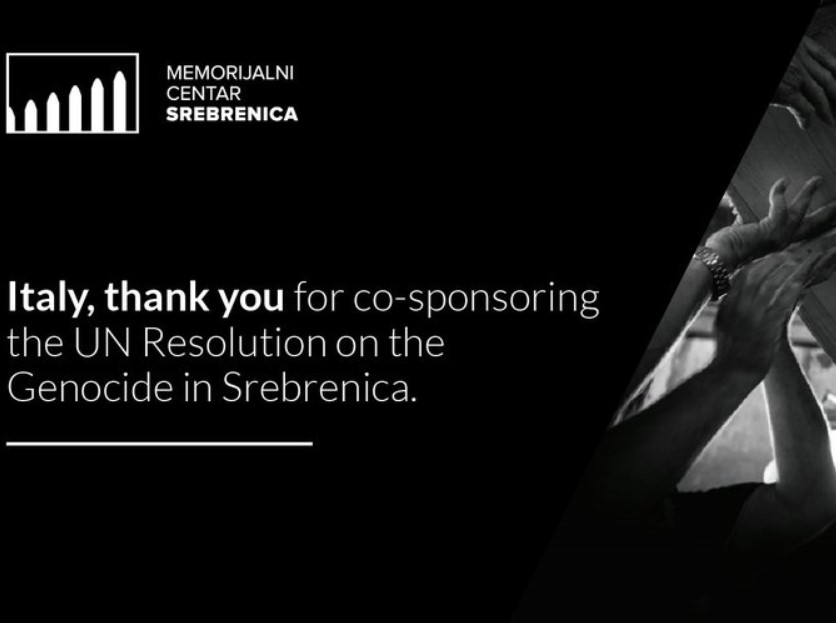 I Italija jedan od sponzora Rezolucije o Srebrenici