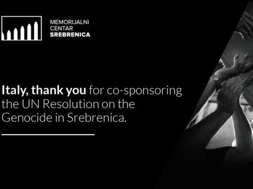 I Italija jedan od sponzora Rezolucije o Srebrenici