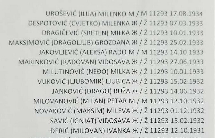I mrtvi na biračkom spisku u Srebrenici