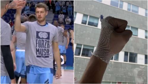 Musini saigrači obukli majice s njegovim imenom, on im odgovorio iz bolnice