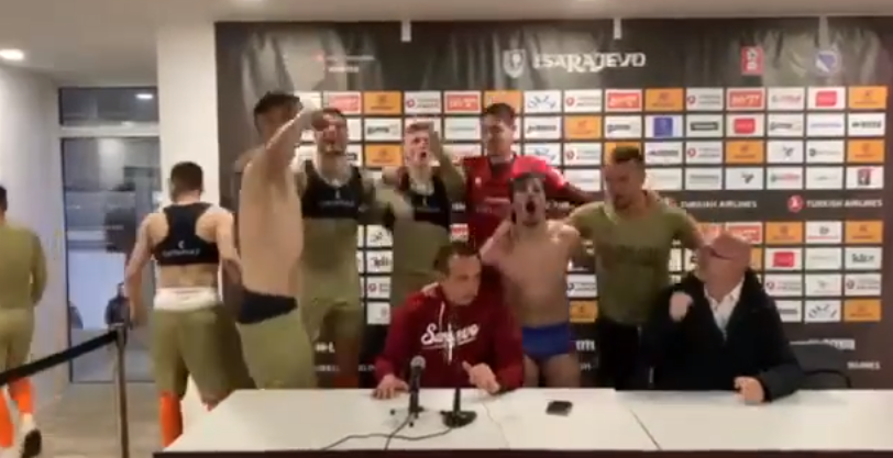 Igrači Sarajeva upali na pressicu i ludo proslavili