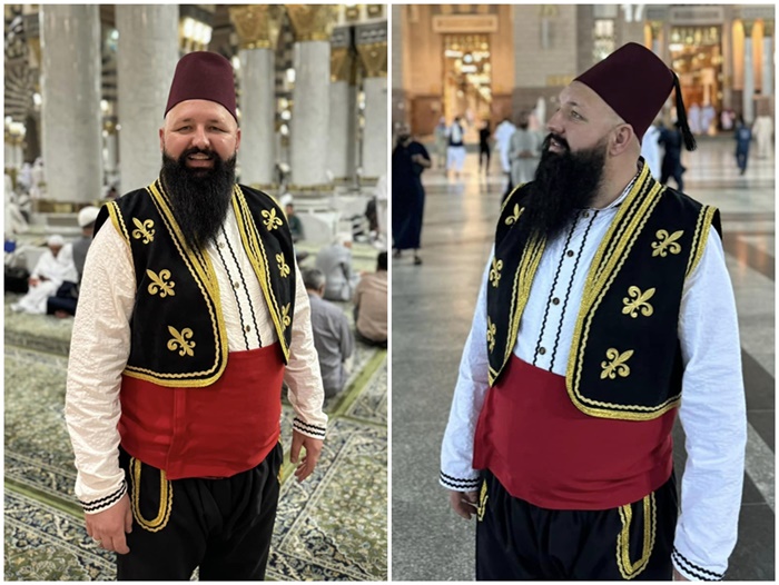 Imam iz BiH izazvao oduševljenje u Medini u bosanskoj narodnoj nošnji