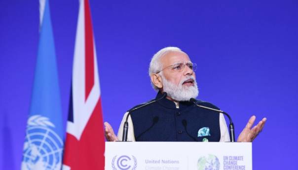 Indijski premijer Modi obećao da će Indija postići nultu neto emisiju do 2070.