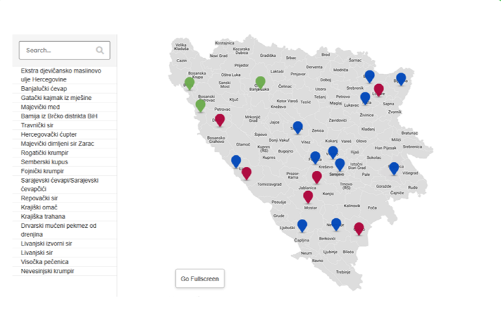 Interaktivna karta prehrambenih proizvoda, u BiH zaštićeno 20 proizvoda