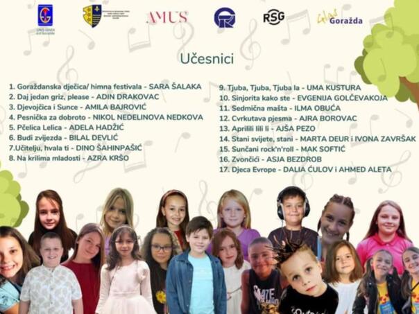 Internacionalni dječiji festival 'Šta se pjesmom sanja' u Goraždu 9. novembra