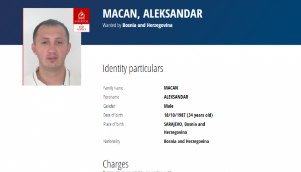 Interpol objavio crvenu potjernicu za Aleksandrom Macanom