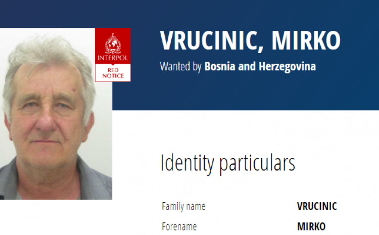 Interpol raspisao potjernicu za Mirkom Vrućinićem koji je pobjegao u Srbiju