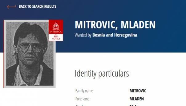 Interpol raspisao potjernicu za Mladenom Mitrovićem, čuvarom 'Trnopolja'