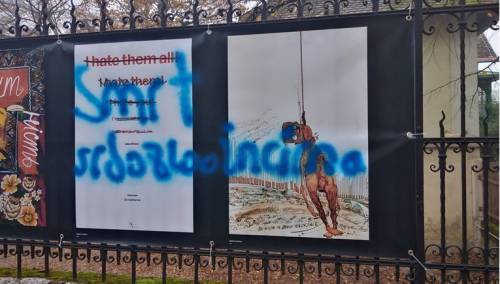 Išarani plakati na Botaničkom vrtu u Zagrebu: "Smrt srbo-zločincima"