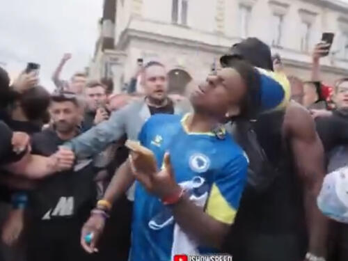 IShowSpeed pogođen u glavu za vrijeme posjete Sarajevu