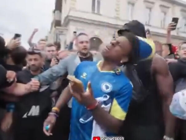 IShowSpeed pogođen u glavu za vrijeme posjete Sarajevu