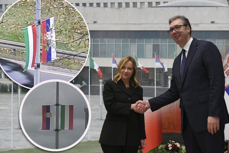 Italijanska premijerka stigla u Beograd, tamo je greškom dočekali s mađarskim zastavama