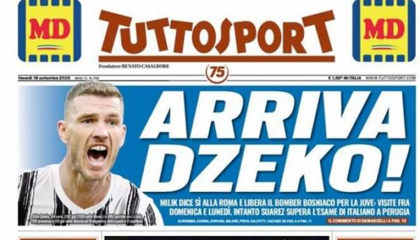 Italijanske novine jutros: Stiže Džeko, debituje već u nedjelju