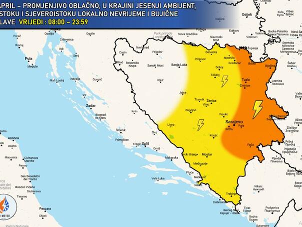 Iz BH Meteo najavljene nove poplave, vrhunac nestabilnosti popodne i večeras