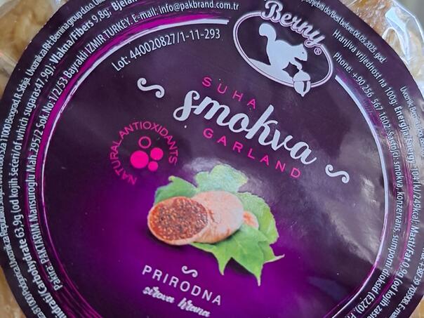 Iz prodaje se povlače suhe smokve s nedozvoljenim sadržajem Aflatoksina