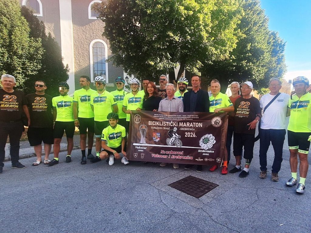 Iz Varaždina krenuo biciklistički maraton "Da se ne zaborave Vukovar i Srebrenica"