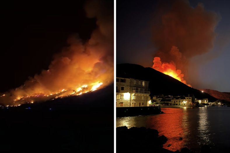 Veliki požar na hrvatskom otoku, gase ga vatrogasci i kanaderi