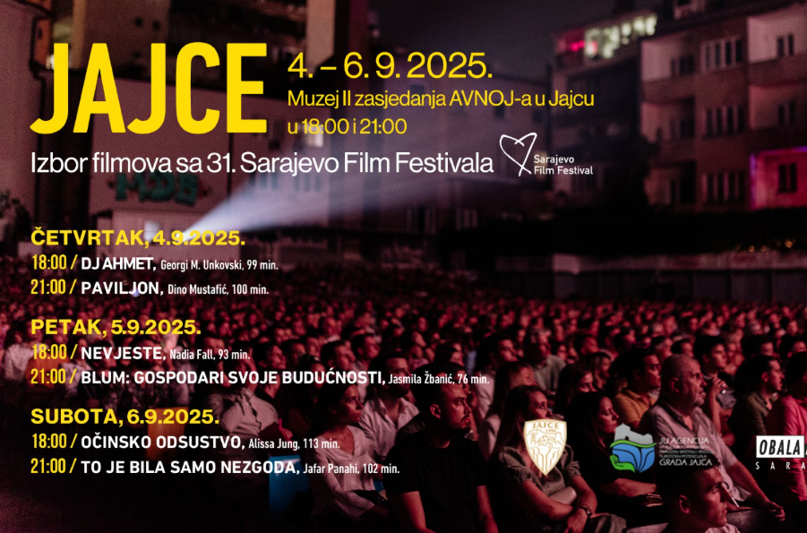 Izbor filmova iz programa 31. Sarajevo Film Festivala u Jajcu