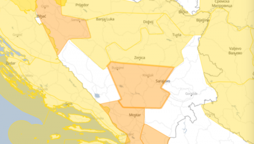 Sutra jake padavine i udari vjetra do 80 km/h