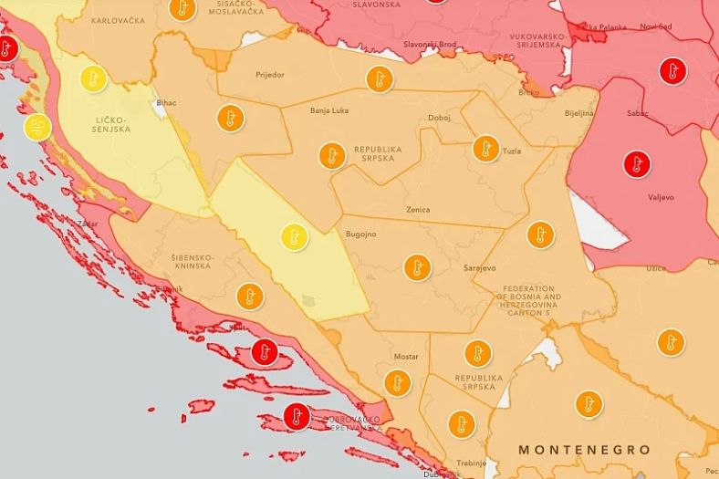 Izdato narandžasto upozorenje za BiH, najavljene paklene temperature