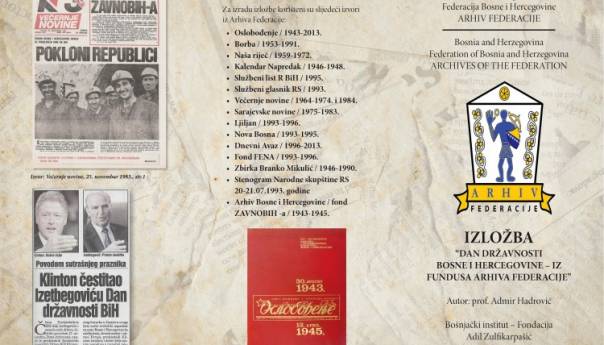 Izložba Arhiva Federacije BiH povodom Dana državnosti BiH