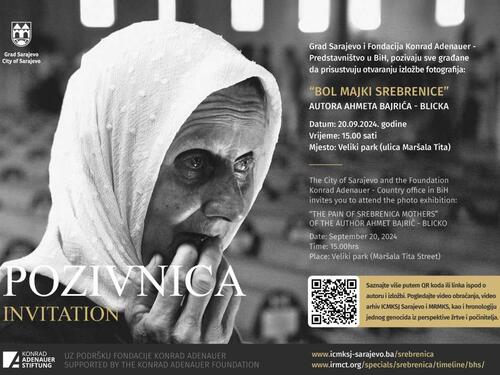 Izložba 'Bol majki Srebrenice' danas u Velikom parku