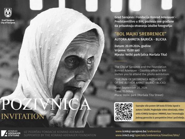 Izložba 'Bol majki Srebrenice' danas u Velikom parku