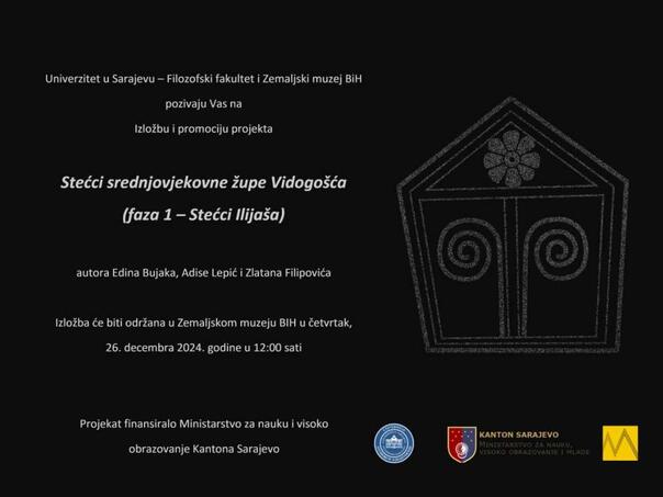 Izložba 'Stećci srednjovjekovne župe Vidogošća' 26.decembra u Zemaljskom muzeju BiH