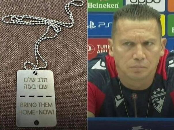 Izraelski trener Zvezde uz poseban lančić poručio: Naše srce je zarobljeno u Gazi
