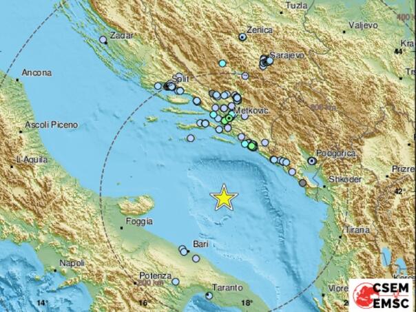Jak zemljotres pogodio Jadransko more