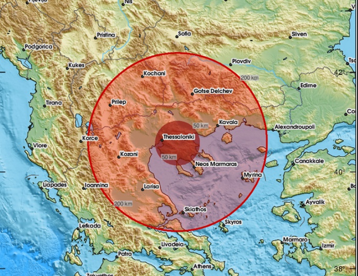 Jak zemljotres pogodio Svetu goru u Grčkoj