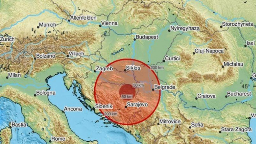 Jak zemljotres potresao BiH: Epicentar kod Tuzle