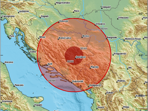 Jak zemljotres potresao Sarajevo