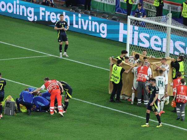 Jeziva scena na meču Škotske i Mađarske: Varga ostao bez svijesti, iznesen je na nosilima