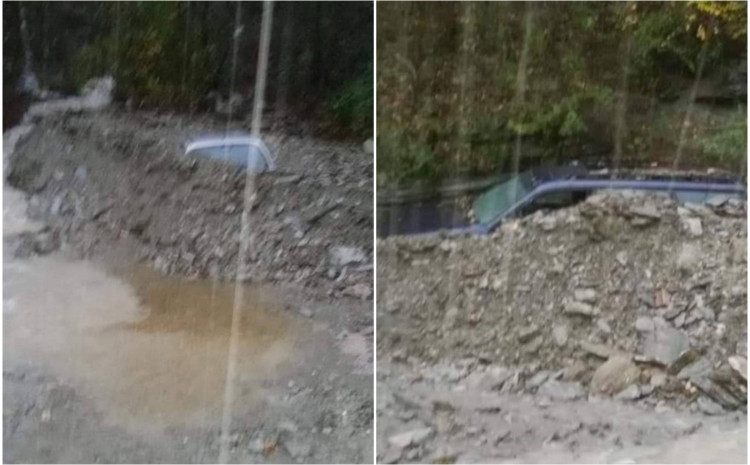 Jezivi prizori iz Jablanice: Klizište zatrpalo dva automobila