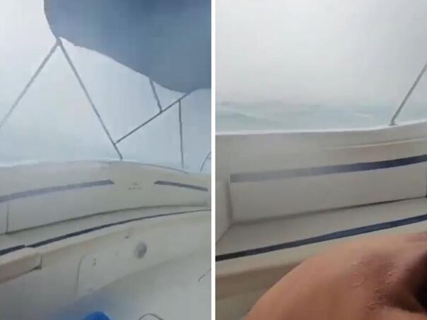 Jezivi snimak iz Splita: Tokom orkanske oluje našao se na moru