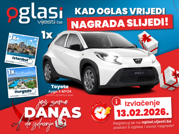 Još danas: Objavi Oglase i osvoji automobil, putovanja i druge vrijedne nagrade