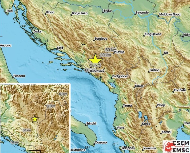 Još jedan zemljotres pogodio BiH
