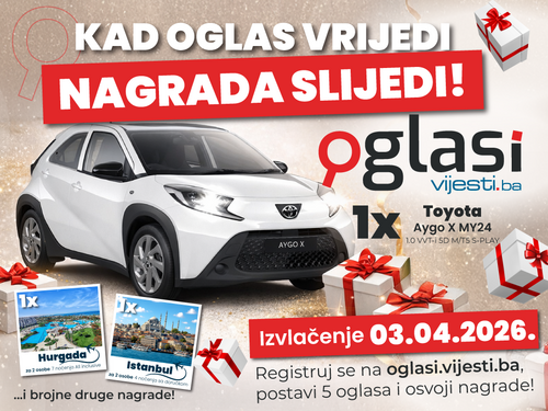 Još samo danas: Objavi Oglase i osvoji automobil, putovanja i druge vrijedne nagrade