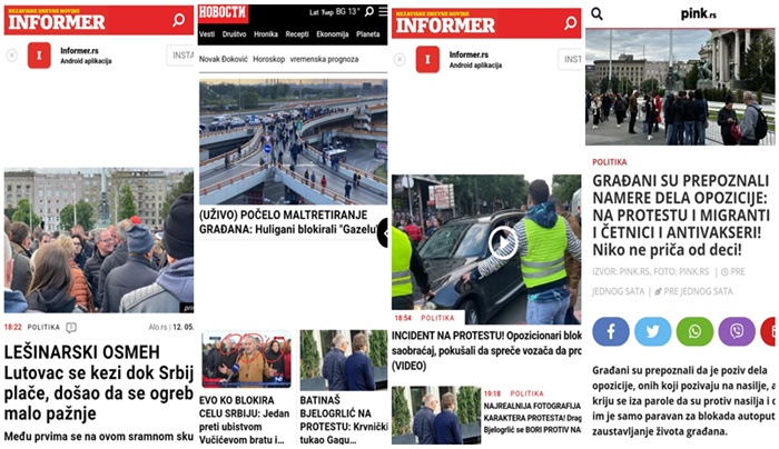 Kako Vučićevi mediji 'prate' protest: Brutalni napadi i potpuno ignorisanje