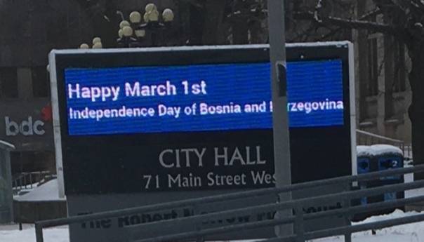 Kanadske čestitke su najbolji odgovor negatorima nezavisnosti BiH