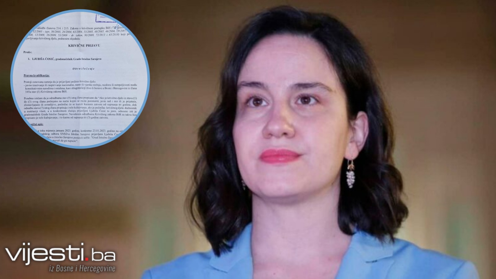 Karić podnijela krivičnu prijavu protiv Ćosića 