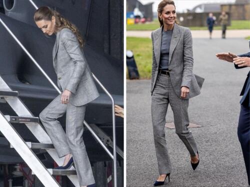 Kate Middleton oduševila gracioznim ulaskom u vojni avion u visokim štiklama