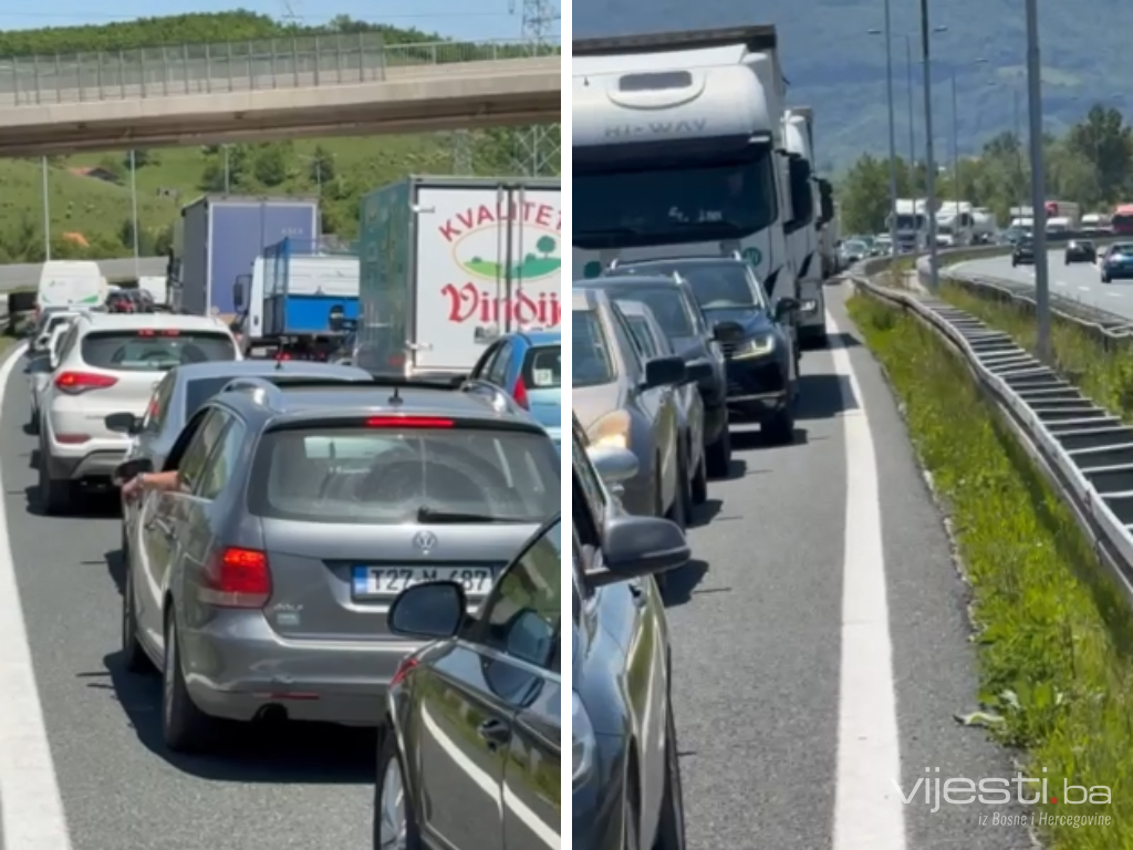 Kilometarske kolone na zaobilaznici Vlakovo - Vogošća