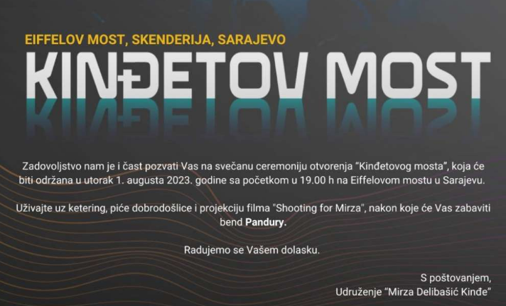 'Kinđetov most' od 1. do 18. augusta u Sarajevu